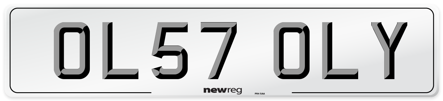 OL57 OLY Number Plate from New Reg